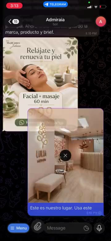 Creativo para spa generado con Admira IA